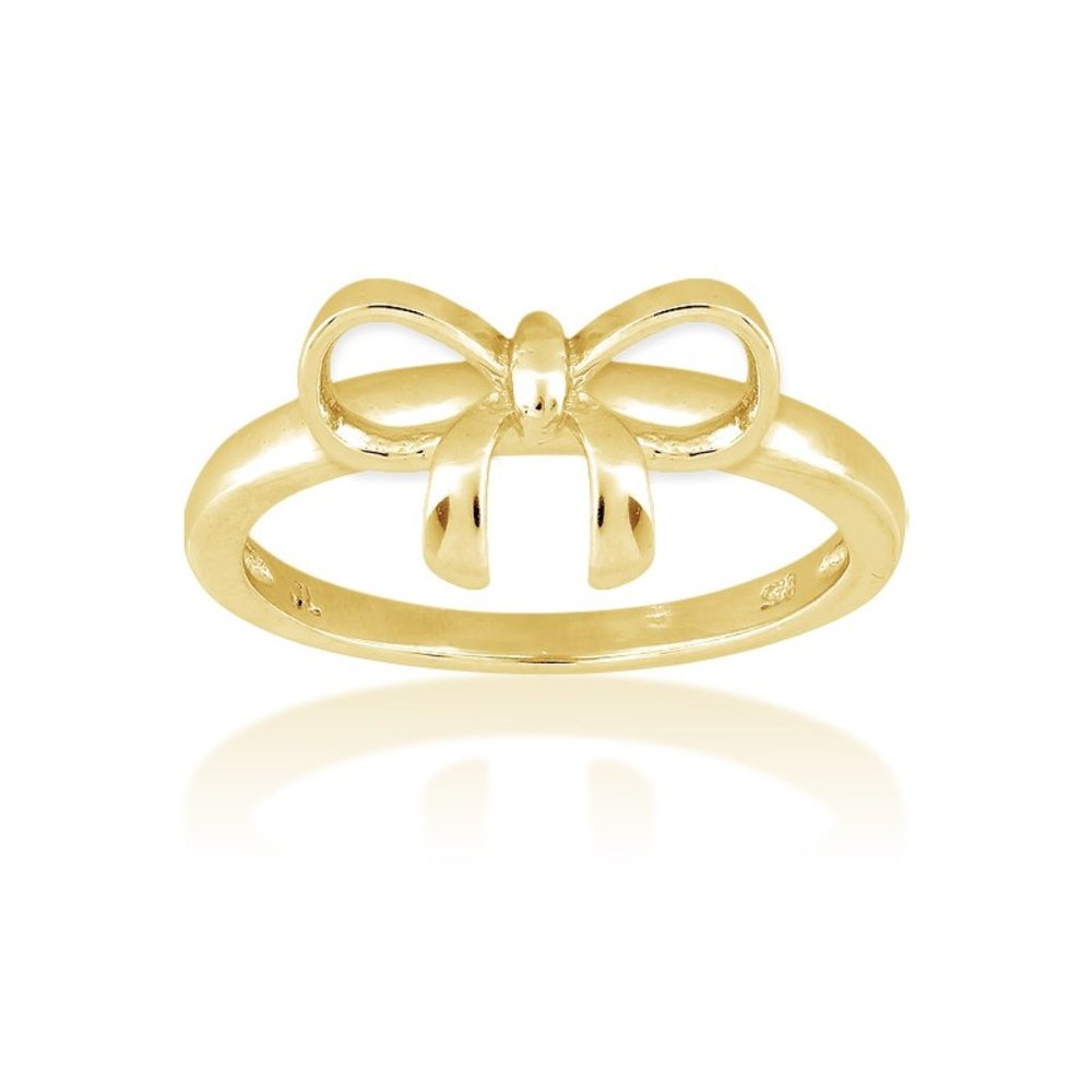 14kt Gold Plated Sterling Silver Bow Ring